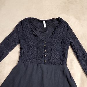 A Black Lace mini dress